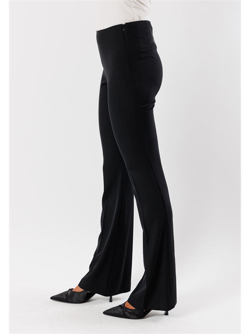 Bell-bottom pants in stretch fabric AI25541 MESANGE | AI25541NERO