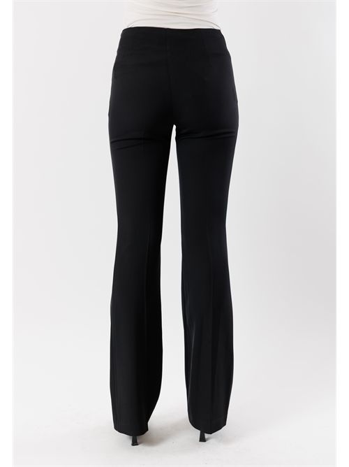Bell-bottom pants in stretch fabric AI25541 MESANGE | AI25541NERO