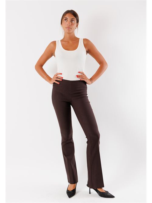pantaloni bengalina zampa MESANGE | AI25584MORO