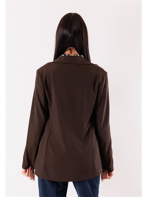 giacca con chiusura a barretta metallica AI25597 MESANGE | AI25597MORO