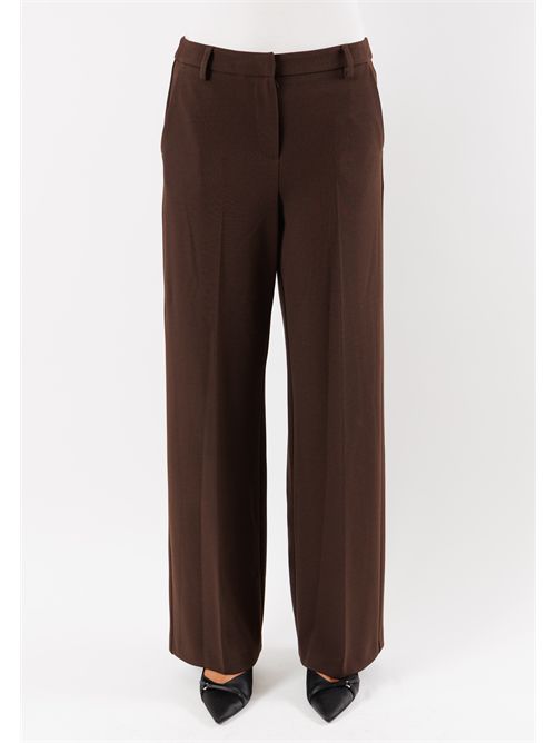 palazzo pants in fluid fabric AI25602 MESANGE | AI25602MORO