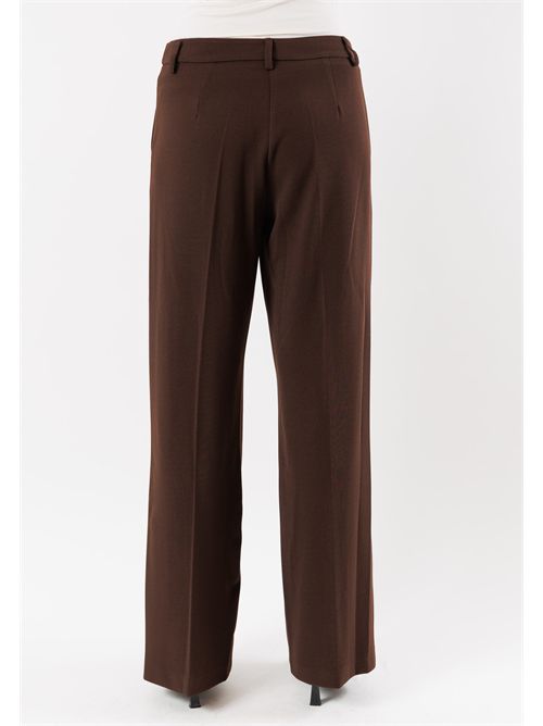 palazzo pants in fluid fabric AI25602 MESANGE | AI25602MORO