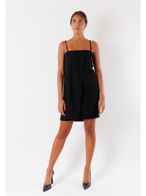 abito corto con spalline sottili AI25639 MESANGE | AI25639NERO