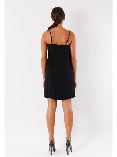 abito corto con spalline sottili AI25639 MESANGE | AI25639NERO