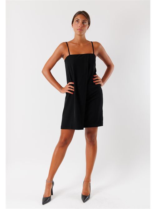 abito corto con spalline sottili AI25639 MESANGE | AI25639NERO