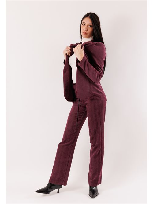 Pantaloni larghi con laccio in vita AI25656 MESANGE | AI25656BORDEAUX