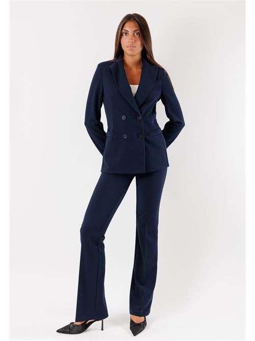 completo con giacca doppiopetto e pantalone a zampa AI25685 MESANGE | AI25685BLU