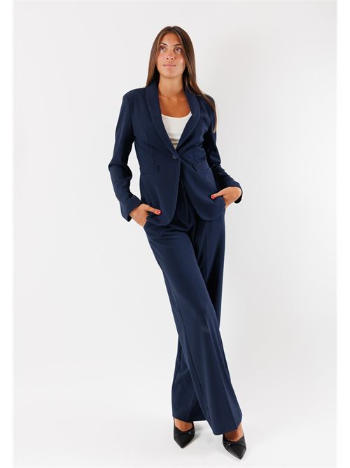Completo con giacca monopetto e pantalone palazzo AI25686 MESANGE | AI25686BLU
