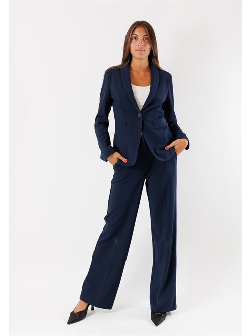 Completo con giacca monopetto e pantalone palazzo AI25686 MESANGE | AI25686BLU