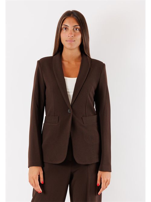 Completo con giacca monopetto e pantalone palazzo AI25686 MESANGE | AI25686MORO