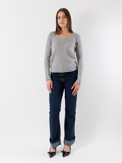maglia scollo v 100% cashmere CHIARA MESANGE | CHIARAGRIGIO