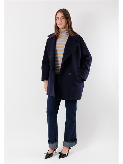 Short coat in pure virgin wool G50-80CV MESANGE | G50-80CVBLU