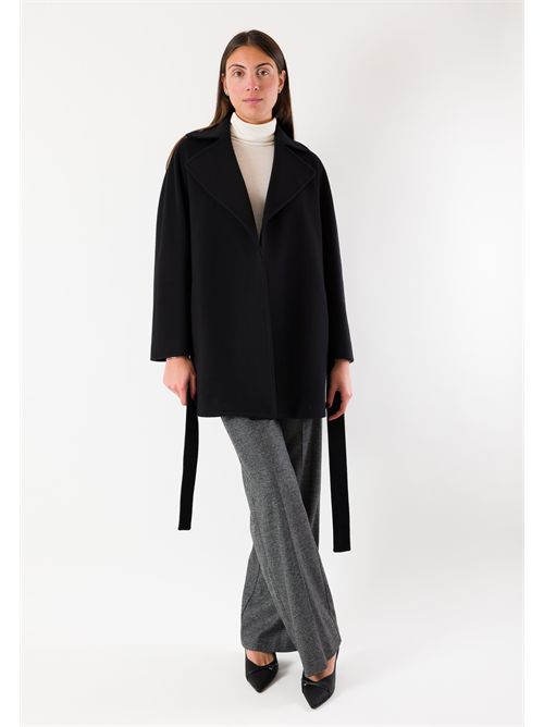 Elegant short coat in pure Italian wool. M62-80CV MESANGE | M62-80CVNERO