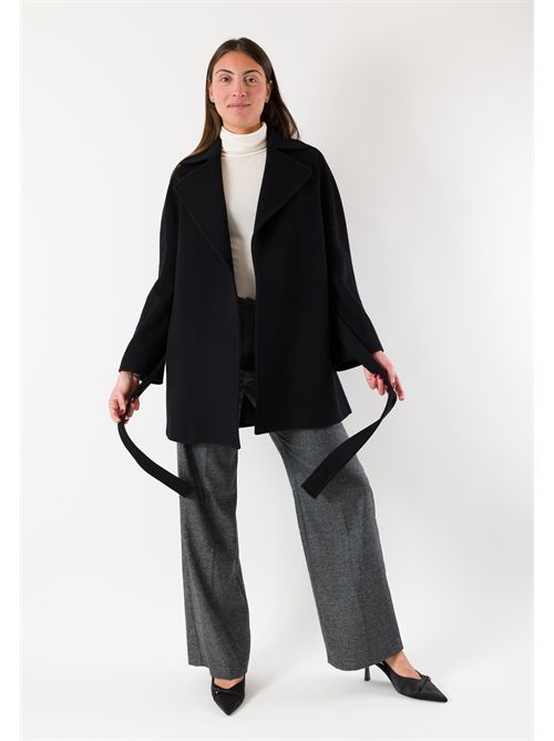 Elegant short coat in pure Italian wool. M62-80CV MESANGE | M62-80CVNERO