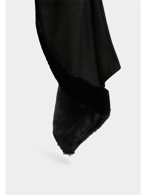 Poncho with faux fur details 5CAPOU MORGAN DE TOI | 5CAPOUNOIR