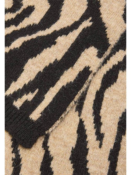 Soft knitted scarf with elegant animal print 5EZEBO MORGAN DE TOI | 5EZEBOMULTICOLORE