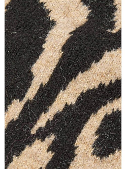 Soft knitted scarf with elegant animal print 5EZEBO MORGAN DE TOI | 5EZEBOMULTICOLORE