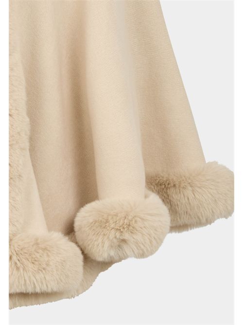 Hooded poncho with faux fur details 5IVIK MORGAN DE TOI | 5IVIKSABLE