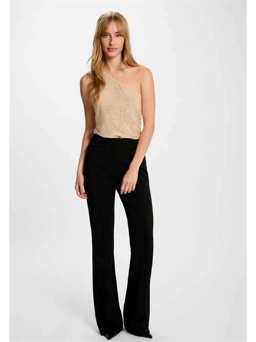 Top monospalla con paillettes luminose BSHOK MORGAN DE TOI | BSHOKCOULEUR ARGENT