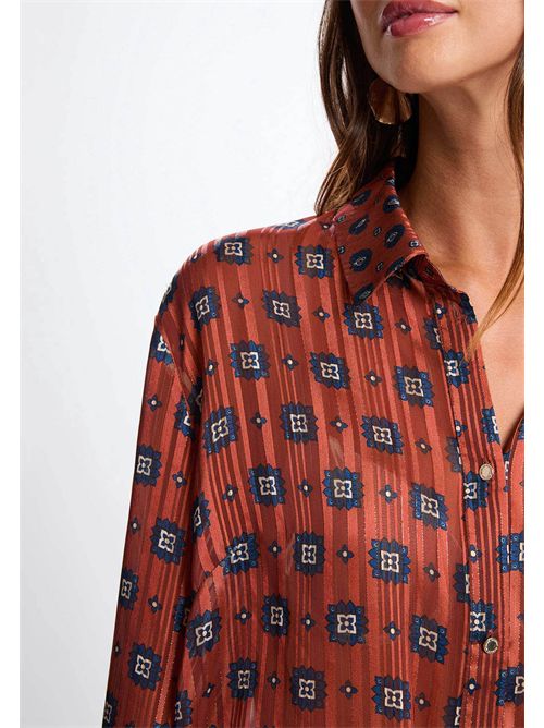 Camicia con tsampa geometrica CILGAL.F ( TAGLIE FRANCESI ) MORGAN DE TOI | CILGAL.FMULTICOLORE