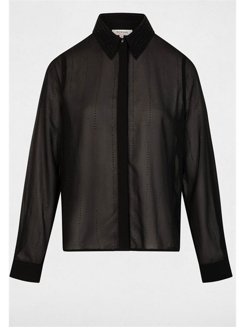 Camicia leggera in tessuto trasparente CIMARO ( TAGLIE FRANCESI ) MORGAN DE TOI | CIMARONOIR