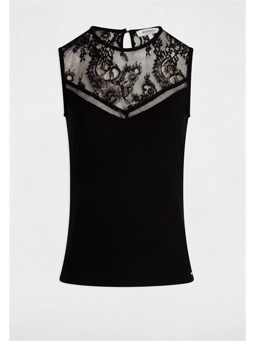 Black top with lace inserts DALI MORGAN DE TOI | DALINOIR