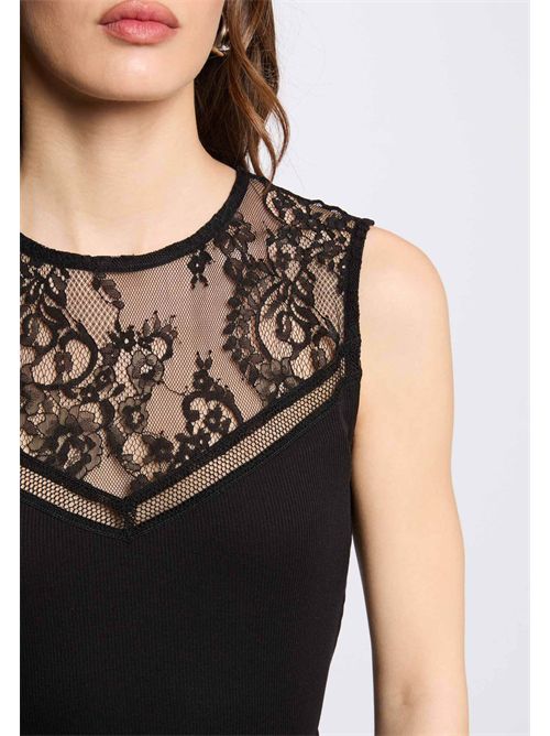 Black top with lace inserts DALI MORGAN DE TOI | DALINOIR