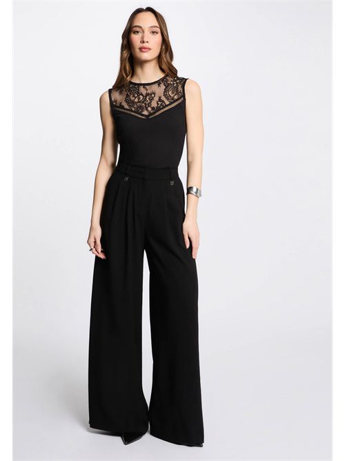 Black top with lace inserts DALI MORGAN DE TOI | DALINOIR