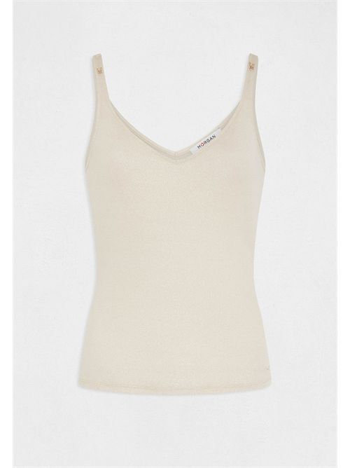 V-neck tank top with laminated yarn DANIEL MORGAN DE TOI | DANIELIVOIRE