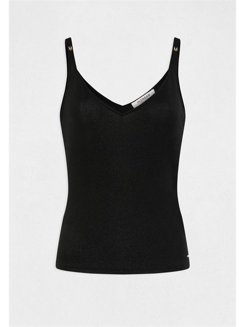 V-neck tank top with laminated yarn DANIEL MORGAN DE TOI | DANIELNOIR