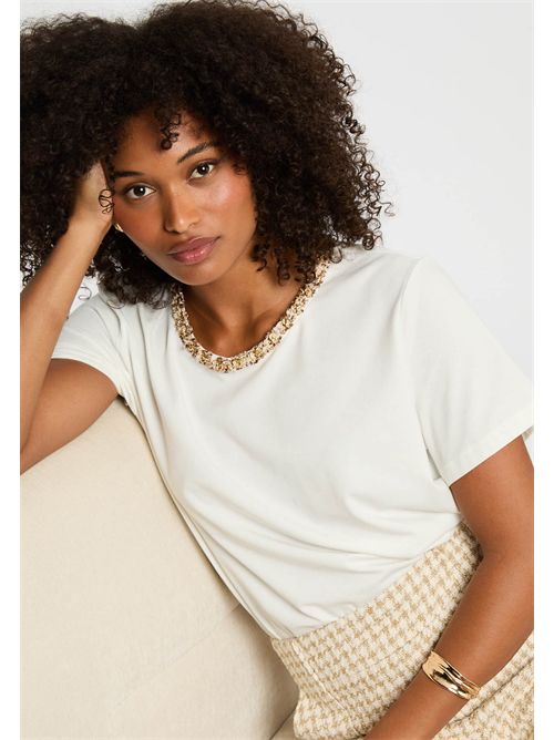T-shirt con girocollo gioiello DANY MORGAN DE TOI | DANYOFF WHITE