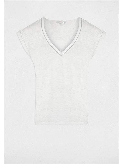 V-neck sweater with shiny yarn DAYA MORGAN DE TOI | DAYAIVOIRE
