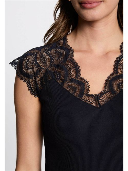 Top with lace inserts and V-neck DELI MORGAN DE TOI | DELIBLEU MARINE