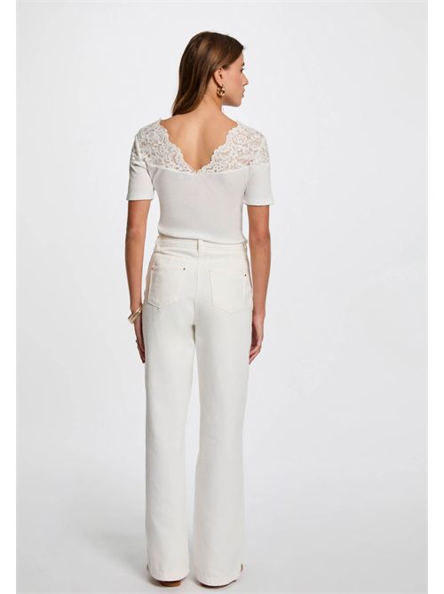 T-shirt with lace DELINE MORGAN DE TOI | DELINEBLANC