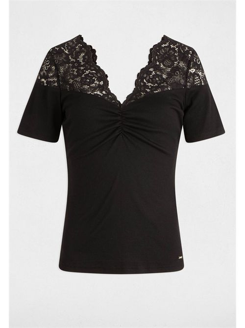 T-shirt with lace DELINE MORGAN DE TOI | DELINENOIR