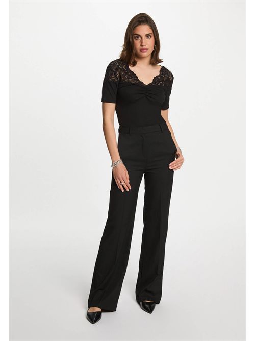 T-shirt with lace DELINE MORGAN DE TOI | DELINENOIR