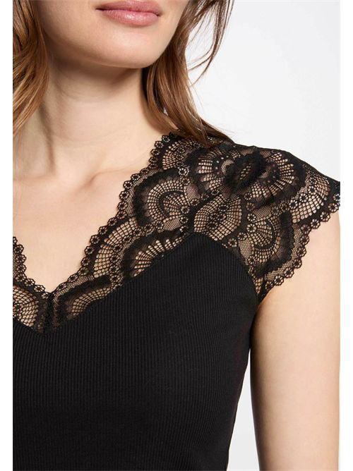Top with lace inserts and V-neck DELI MORGAN DE TOI | DELINOIR