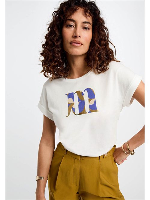 T-shirt bianca con logo grafico DEM MORGAN DE TOI | DEMBLANC