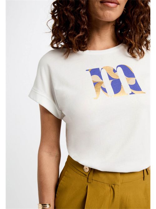 T-shirt bianca con logo grafico DEM MORGAN DE TOI | DEMBLANC