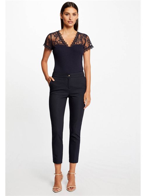 T-shirt con inserti in pizzo DLAMI MORGAN DE TOI | DLAMIBLEU MARINE