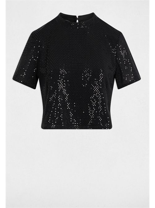 T-shirt collo alto con paillettes all over DOLIVIA MORGAN DE TOI | DOLIVIANOIR