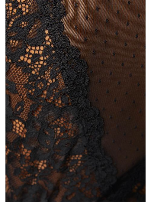 Body in pizzo nero trasparente DONAO MORGAN DE TOI | DONAO.NNOIR