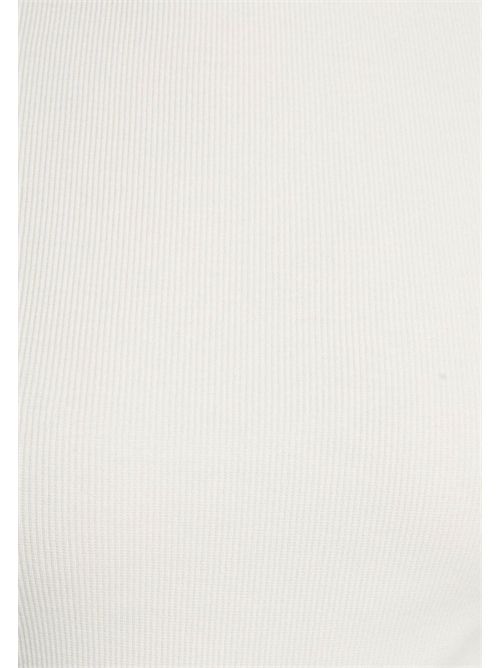 T-shirt bianca con schiena scoperta e profili neri DOPPY MORGAN DE TOI | DOPPYBLANC