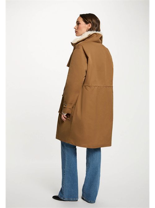 Parka lungo dalla linea moderna con collo in ecopelliccia GAPI ( TAGLIE FRANCESI ) MORGAN DE TOI | GAPICAMEL