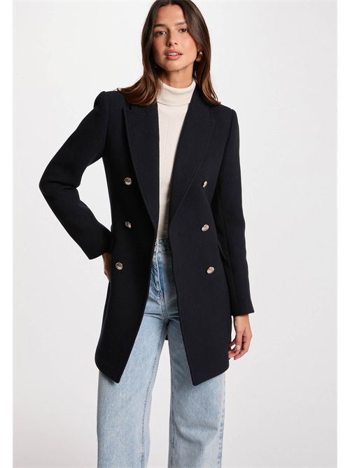 Cappotto doppiopetto elegante e versatile GCHA - TAGLIE FRANCESI MORGAN DE TOI | GCHANAVY BLUE