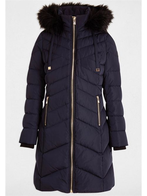 Long down jacket with hood GCLEA (FRENCH SIZES) MORGAN DE TOI | GCLEANAVY BLUE
