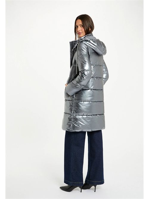 Piumino lungo donna effetto metallizzato GDONA - TAGLIE FRANCESI MORGAN DE TOI | GDONACOULEUR ARGENT
