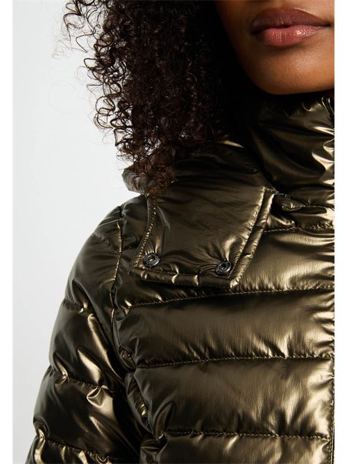 Blue down jacket, Light, quilted GELOLA FRENCH SIZES MORGAN DE TOI | GELOLABRONZE