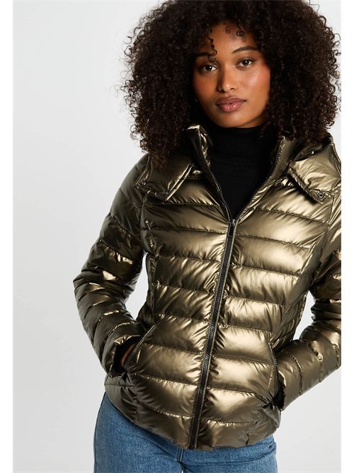 Blue down jacket, Light, quilted GELOLA FRENCH SIZES MORGAN DE TOI | GELOLABRONZE