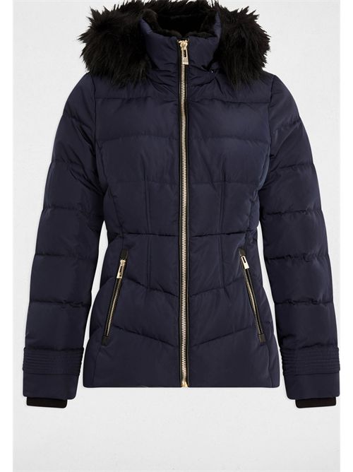 Piumino con cappuccio rifinito in ecopelliccia GITELA ( TAGLIE FRANCESI ) MORGAN DE TOI | GITELANAVY BLUE